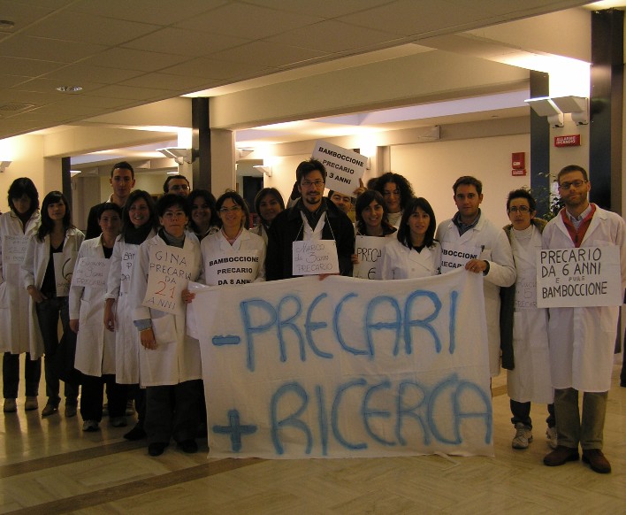 Manifestazione precari Università Ancona