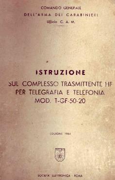 Manuale complesso trasmittente telegrafia e telefonia T-GF-50-20